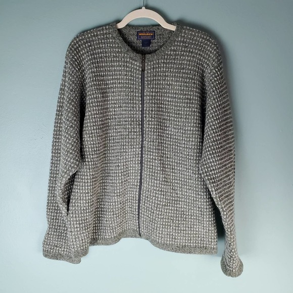 Woolrich Sweaters - Woolrich Womens Fern Green Wool Full Zip Cardigan Sweater Size XL